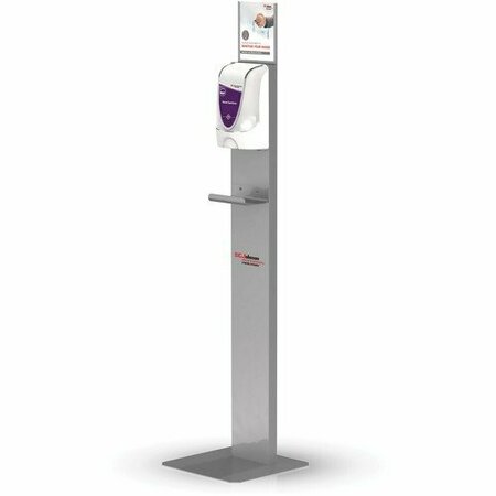 SC JOHNSON Dispenser Stand, Touch-free, 19-3/10inWx28inLx3inH, Silver SJNTFDISPSTAND